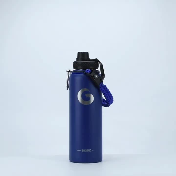 Large Stainless Steel Insulated Water Bottle – Leakproof with Dual Lids &amp; Straws