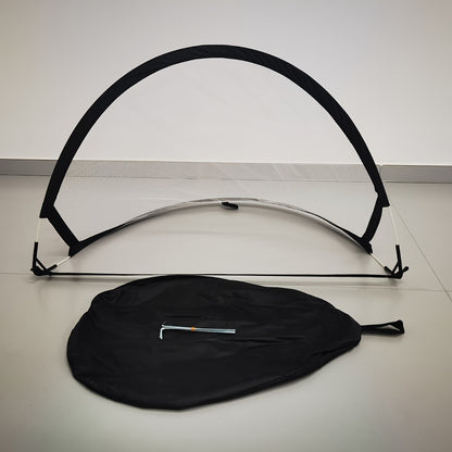 Portable Foldable Soccer Goal – Black Mesh Design