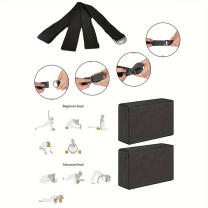 Yoga Blocks and Stretch Strap Set – Support for Every Practice