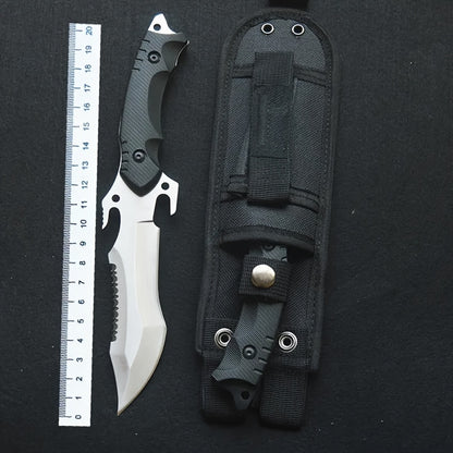 Multi‑Functional Fixed Blade Outdoor Knife with Sheath – Full Tang Survival Knife for Camping, Hiking & Hunting
