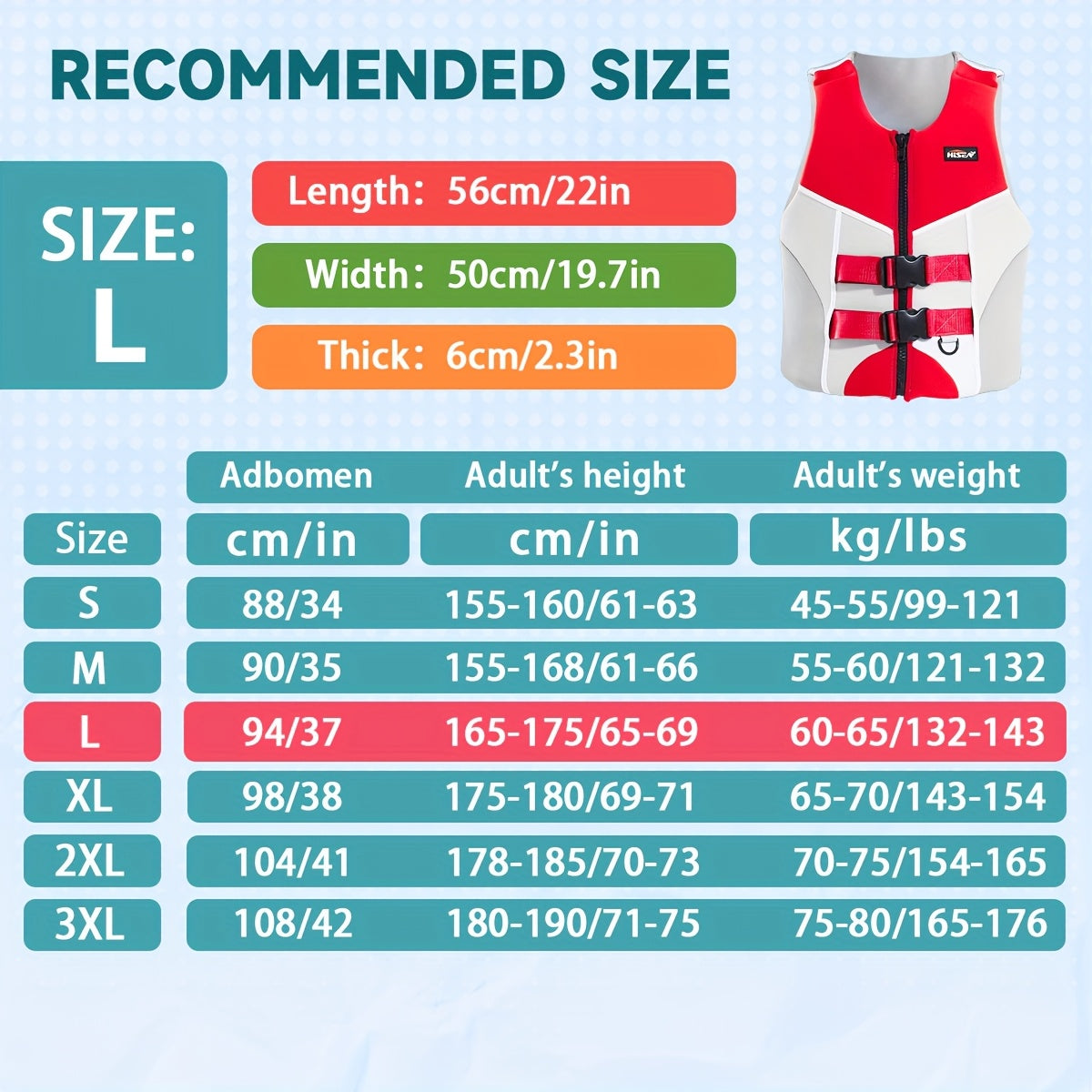 Adjustable Adult Swim Vest – Buoyancy Aid for Kayaking, Canoeing & Boating – Blue