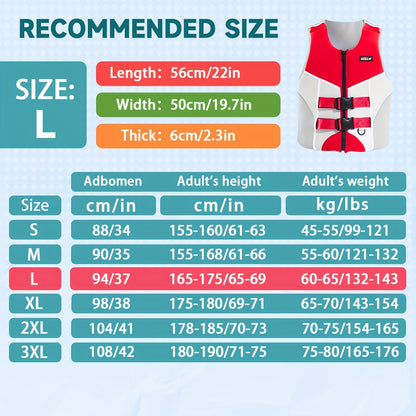 Adjustable Adult Swim Vest – Buoyancy Aid for Kayaking, Canoeing & Boating – Blue