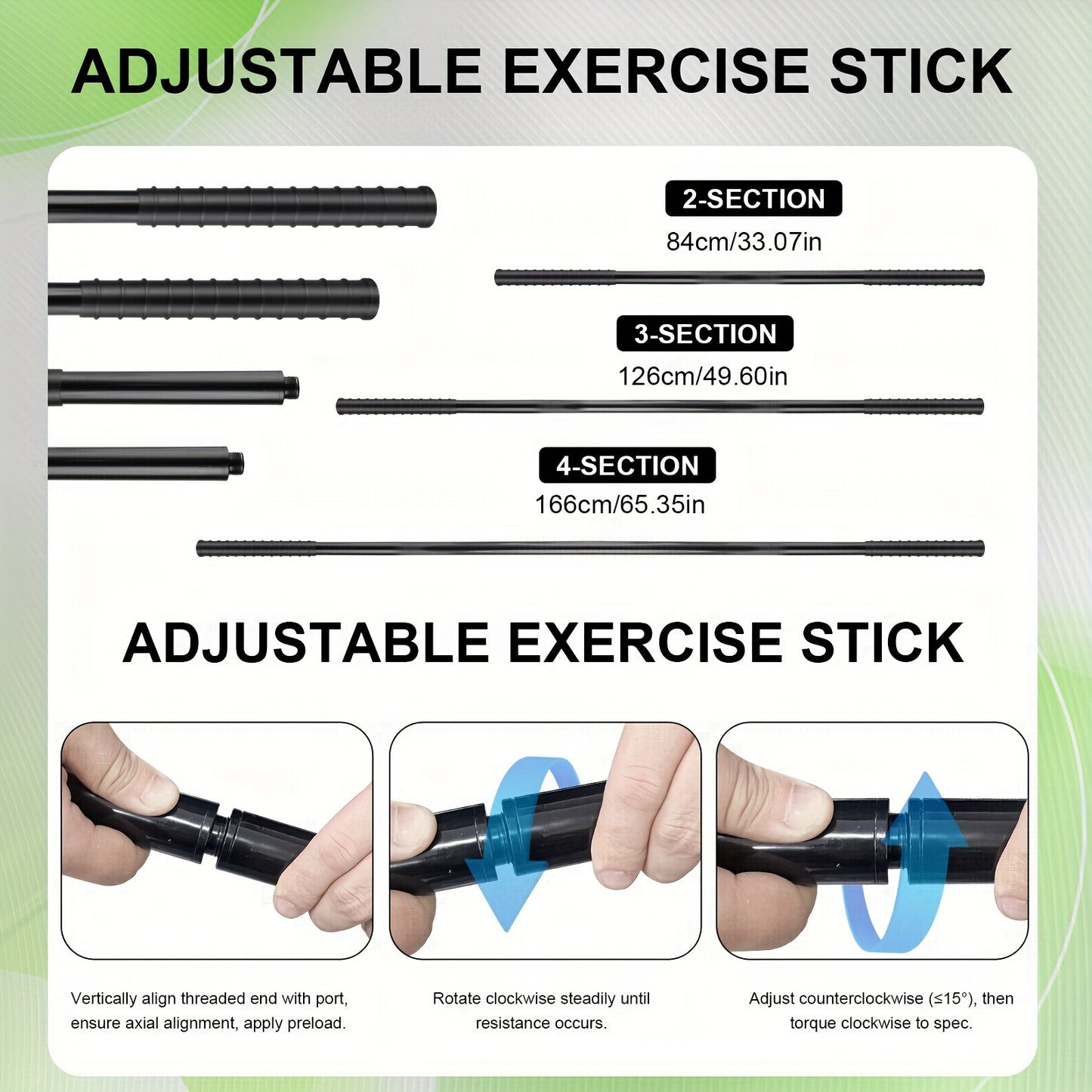 Collapsible Stainless Steel Yoga Stretch Bar