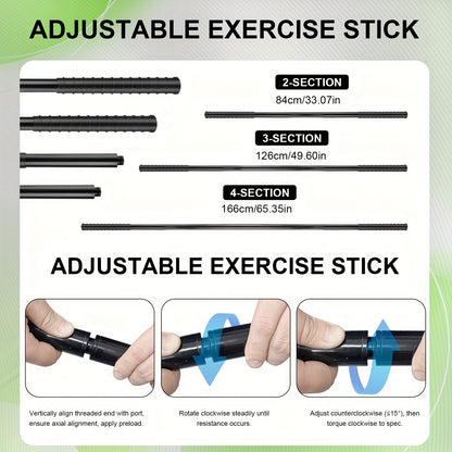 Collapsible Stainless Steel Yoga Stretch Bar