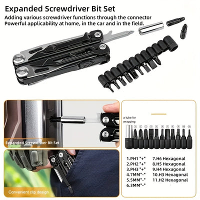 17-in-1 Multi-Tool Pliers – Compact and Versatile Outdoor Tool