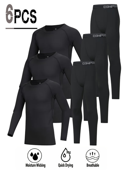6-Piece Youth Sportswear Set – Breathable, Stretchy &amp; Quick-Dry Activewear