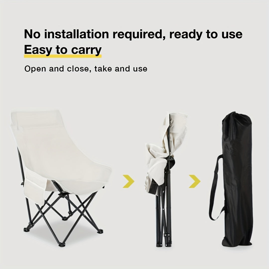 Ultra-Lightweight Portable Folding Chair – High Back with Padded Seat
