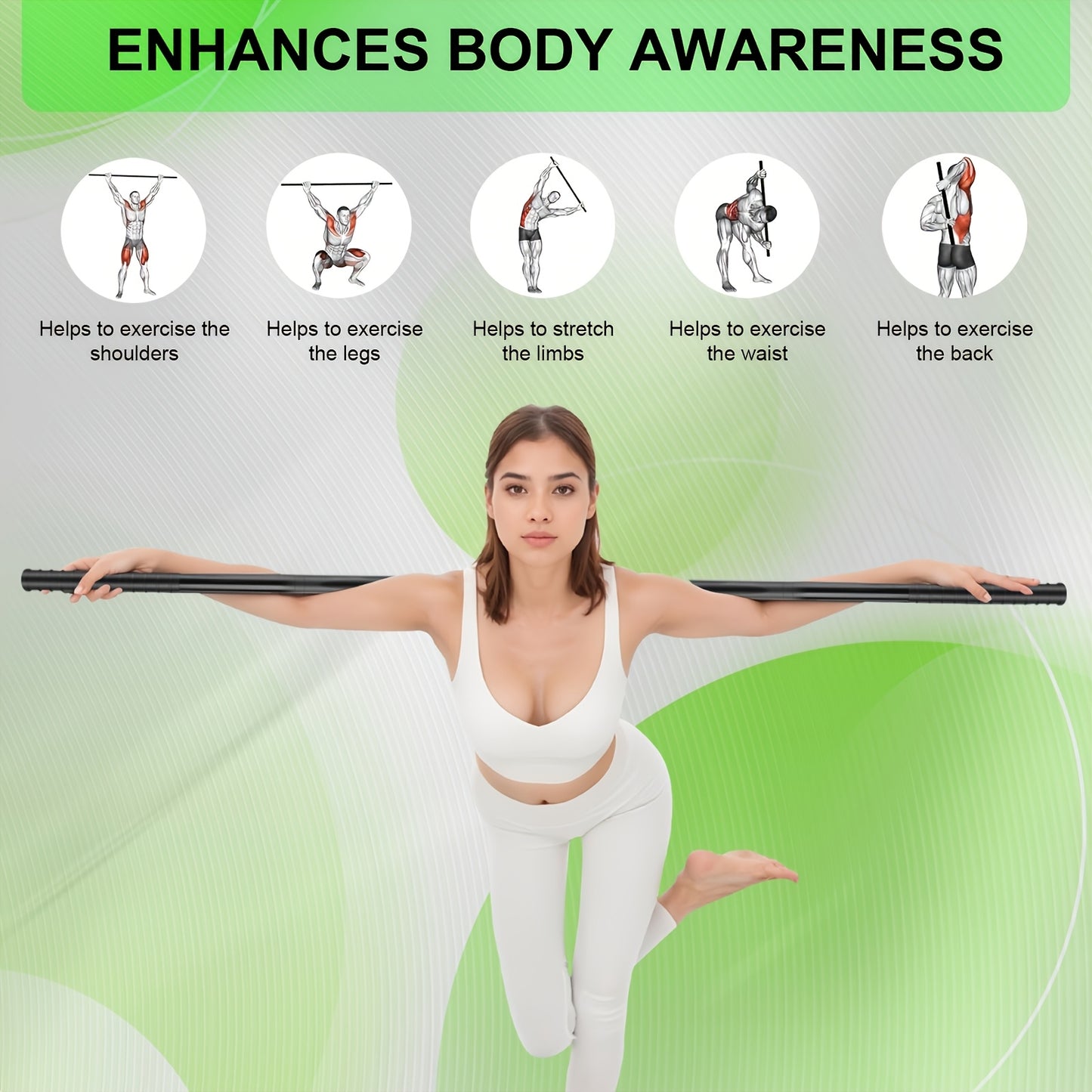 Collapsible Stainless Steel Yoga Stretch Bar