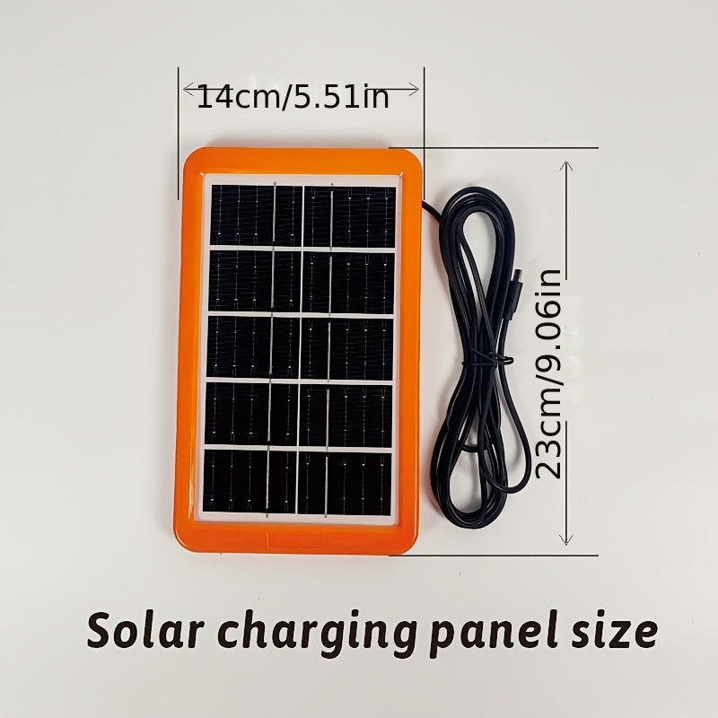 Portable Solar Lighting Kit with Rechargeable Battery