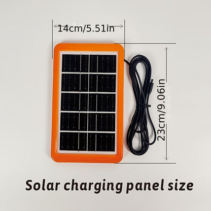 Portable Solar Lighting Kit with Rechargeable Battery