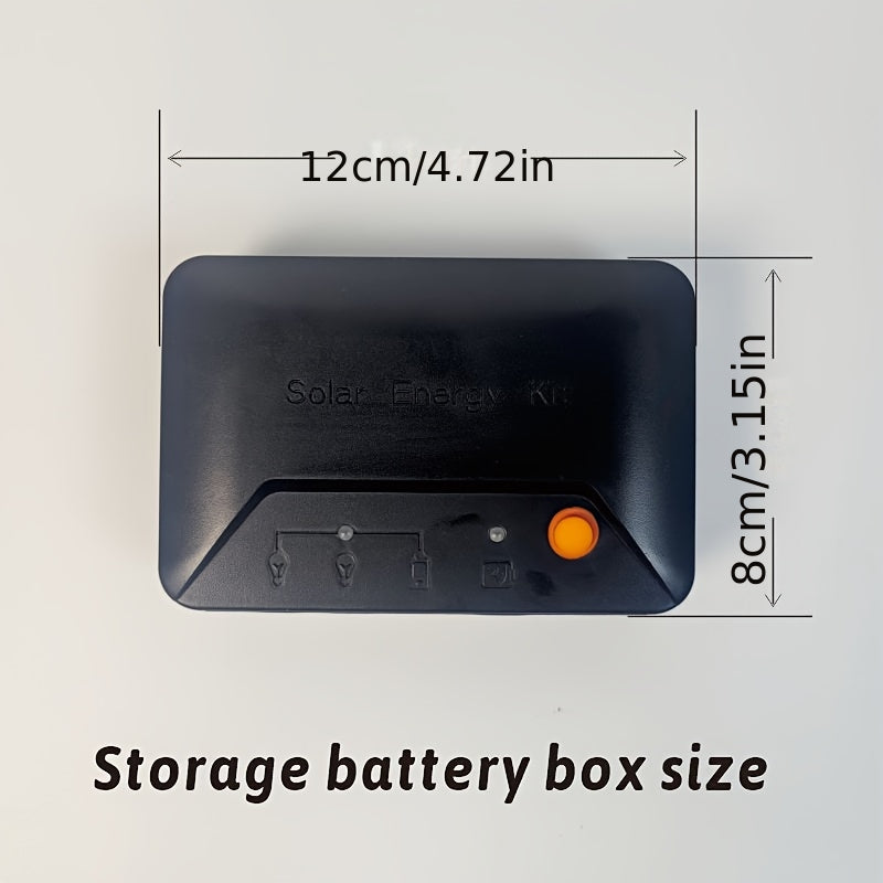 Portable Solar Lighting Kit with Rechargeable Battery