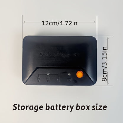 Portable Solar Lighting Kit with Rechargeable Battery