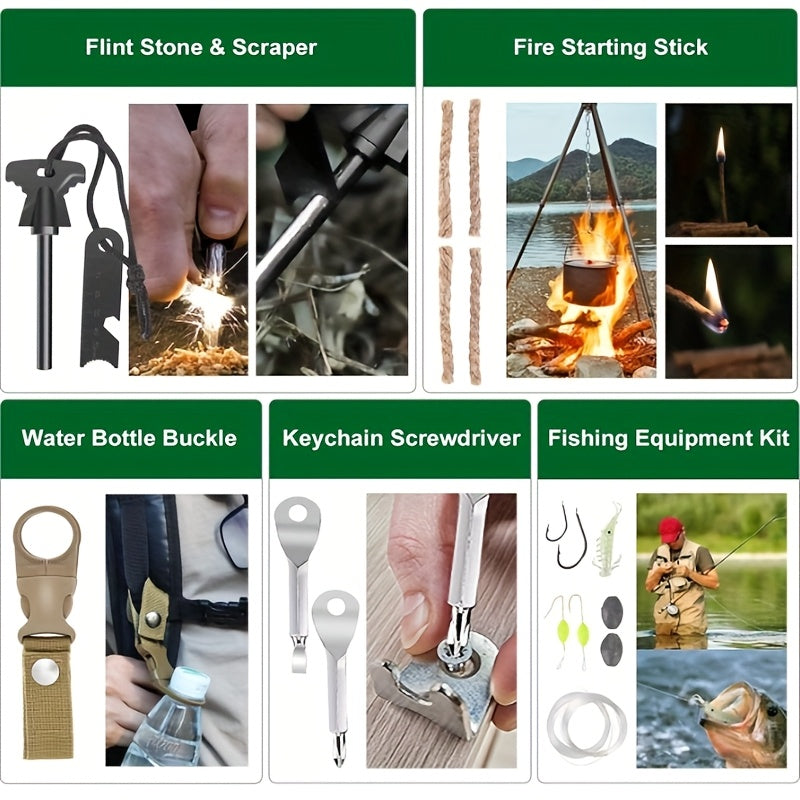 28-in-1 Survival Kit – Essential Outdoor and Emergency Gear