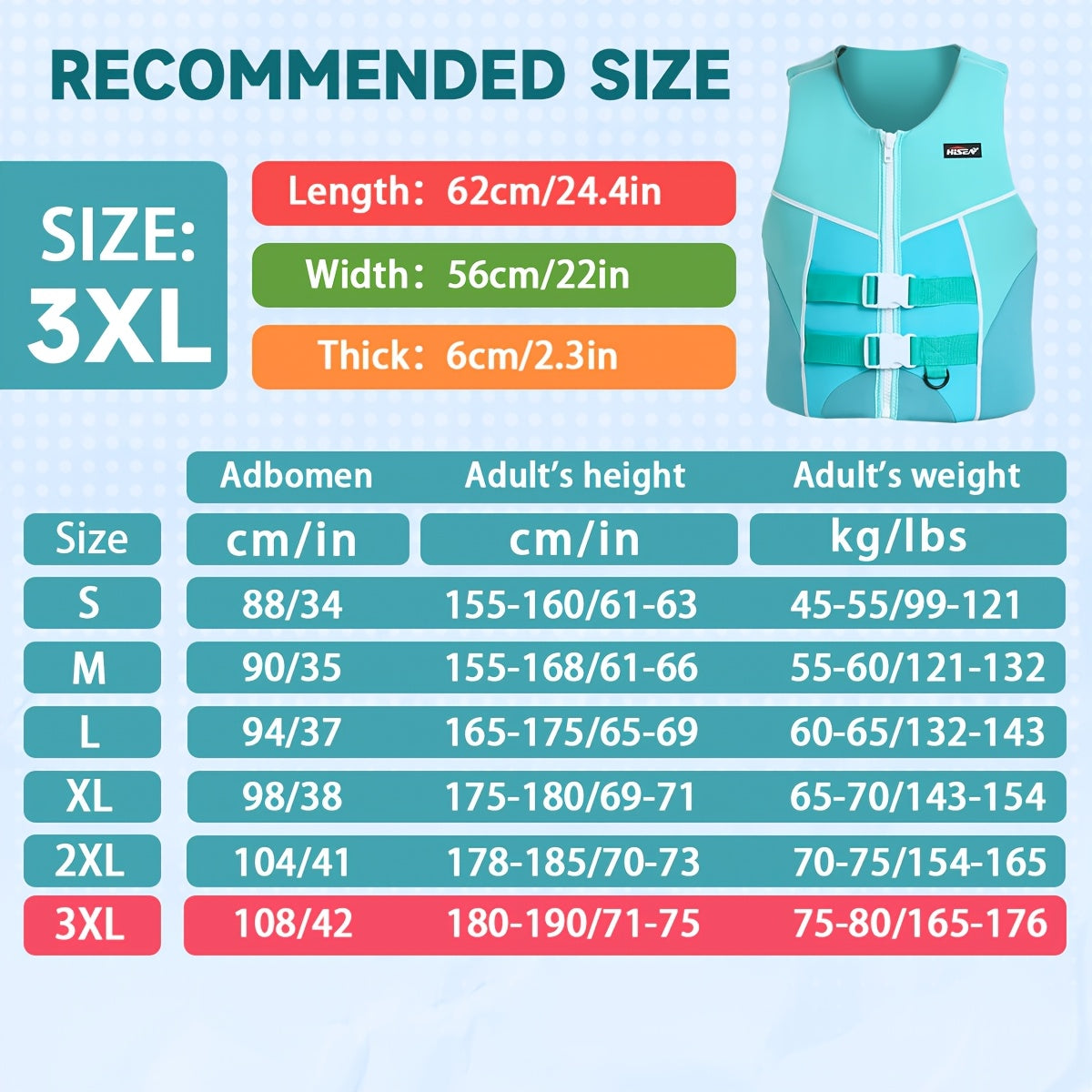 Adjustable Adult Swim Vest – Buoyancy Aid for Kayaking, Canoeing & Boating – Blue