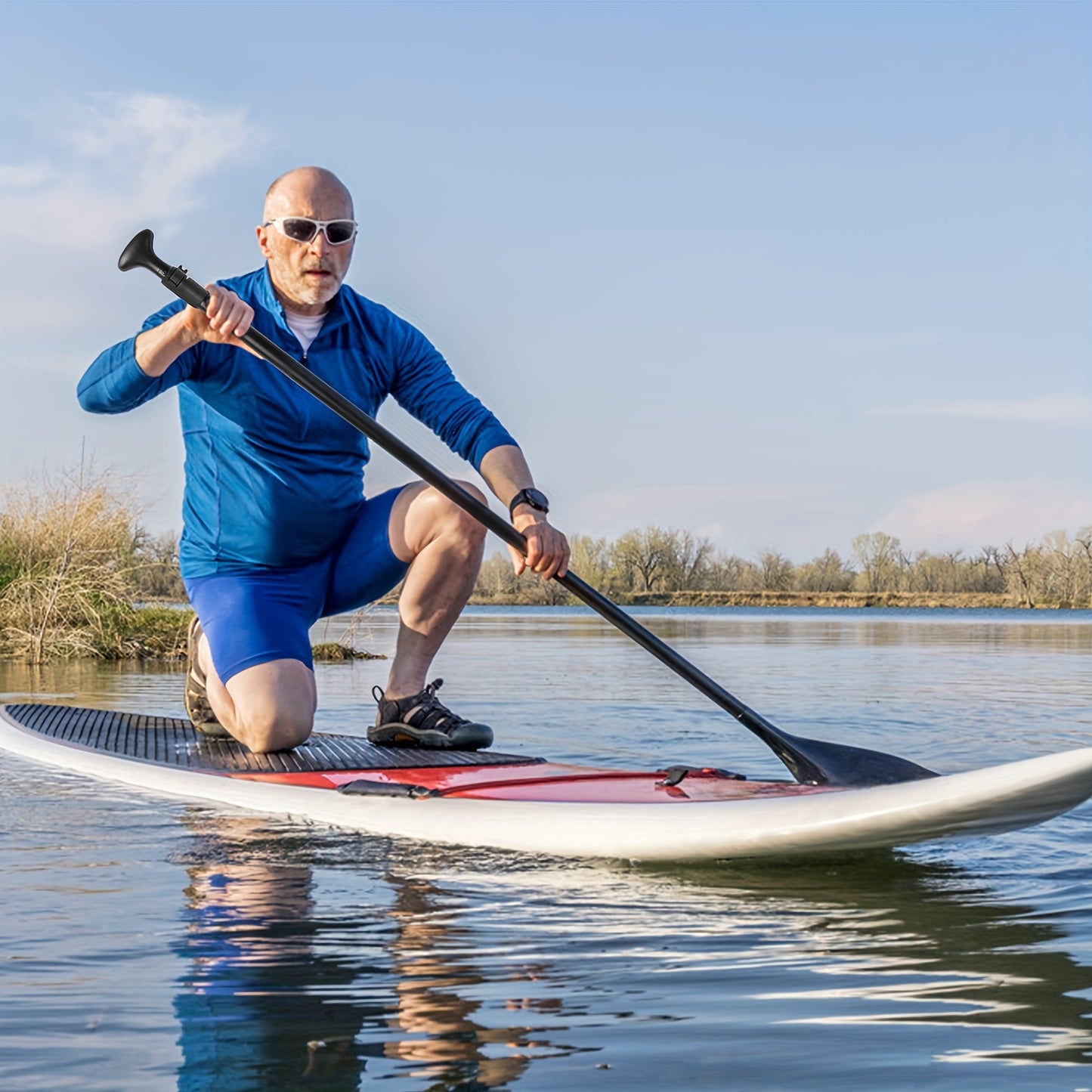 Adjustable SUP Paddle – 2-in-1 Kayak Convertible, Lightweight Aluminum with Ergonomic Handle