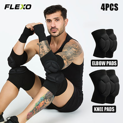 3-in-1 Sports Protective Gear: Knee Pads, Elbow Pads &amp; Hand Wraps