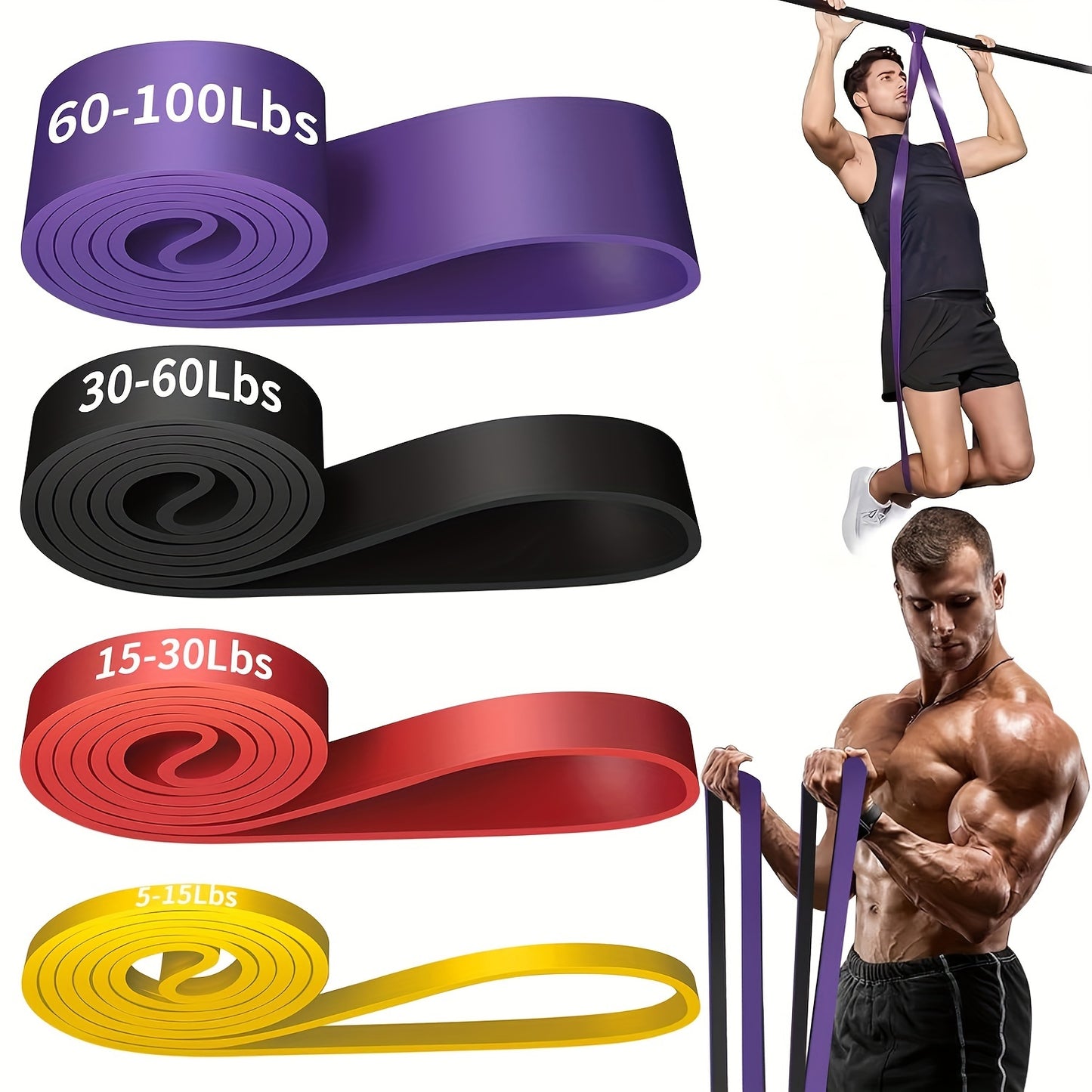 Heavy Resistance Band Set – Strength Training &amp; Stretching