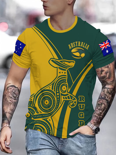 Men’s 3D Print Rugby T-Shirt