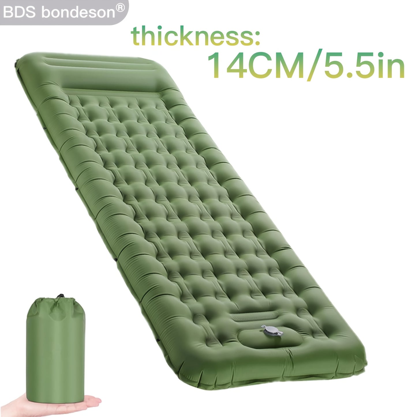 Single-Person Self-Inflating Camping Mattress – Extra-Thick &amp; Portable