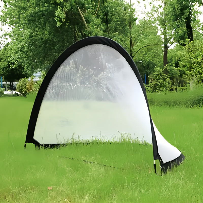 Portable Foldable Soccer Goal – Black Mesh Design