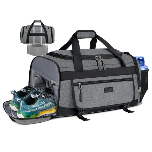 Lightweight 55L Sports &amp; Travel Duffel Bag with Shoe Compartment