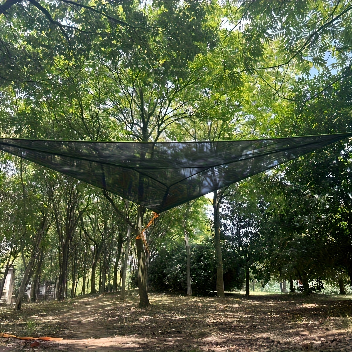 Multi-Person Triangular Hammock with Mesh Storage Bags