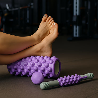 3-in-1 Foam Roller &amp; Fascia Ball Recovery Set