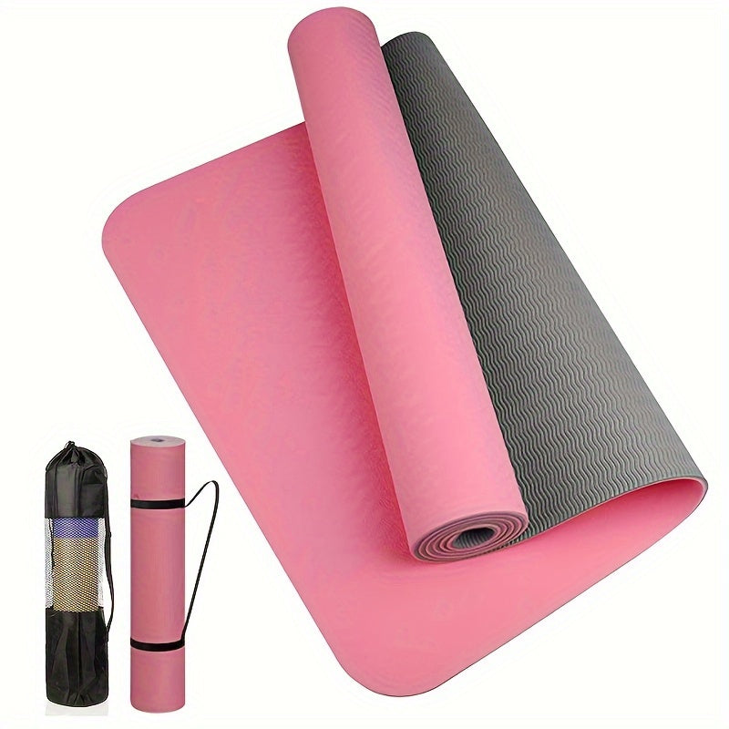 Durable TPE Yoga &amp; Pilates Mat – Non-Slip Fitness Mat with Cushioning