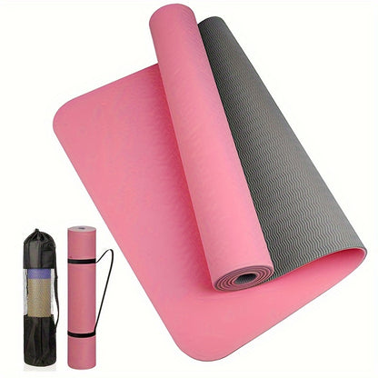 Durable TPE Yoga &amp; Pilates Mat – Non-Slip Fitness Mat with Cushioning