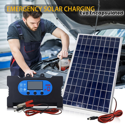 20W Portable Solar Panel Kit with Charge Controller
