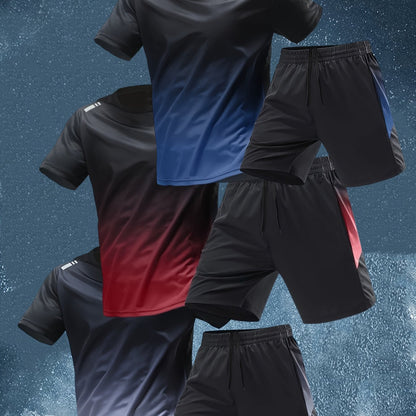 Men’s Summer Sports Set – Short Sleeve &amp; Shorts