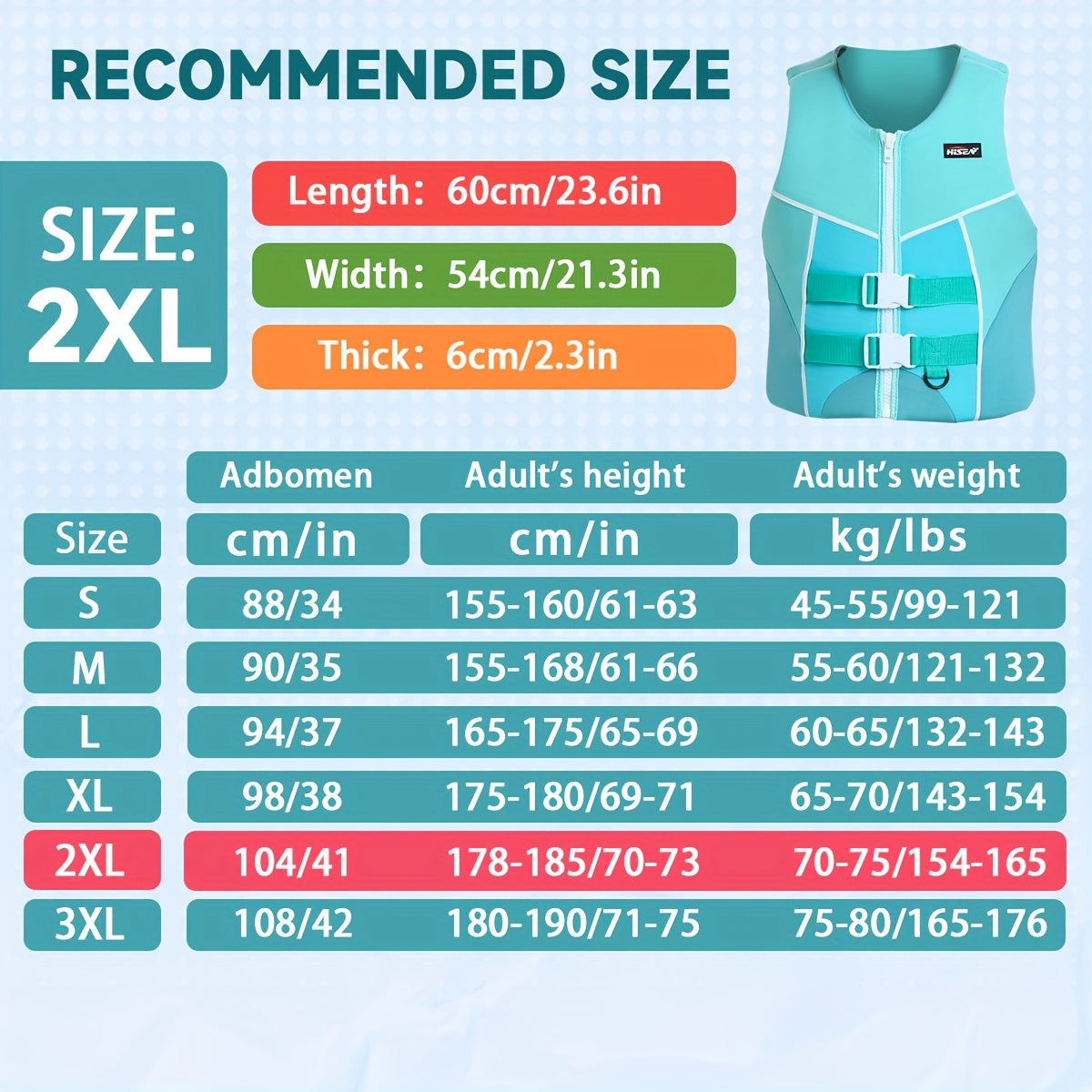 Adjustable Adult Swim Vest – Buoyancy Aid for Kayaking, Canoeing & Boating – Blue