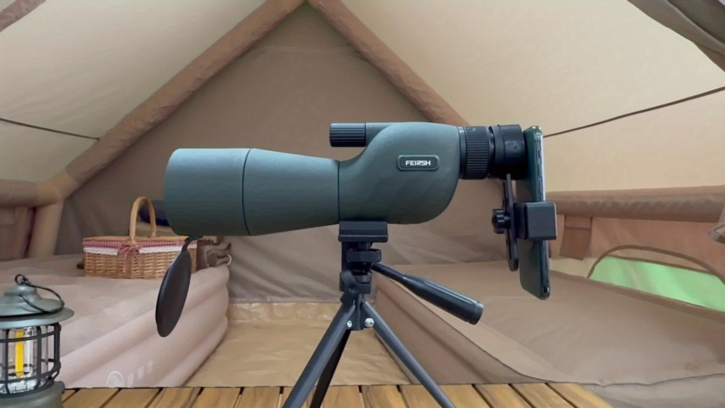 25–75x60 HD Spotting Scope with Tripod & Phone Mount – Long Range Birdwatching & Target Viewing