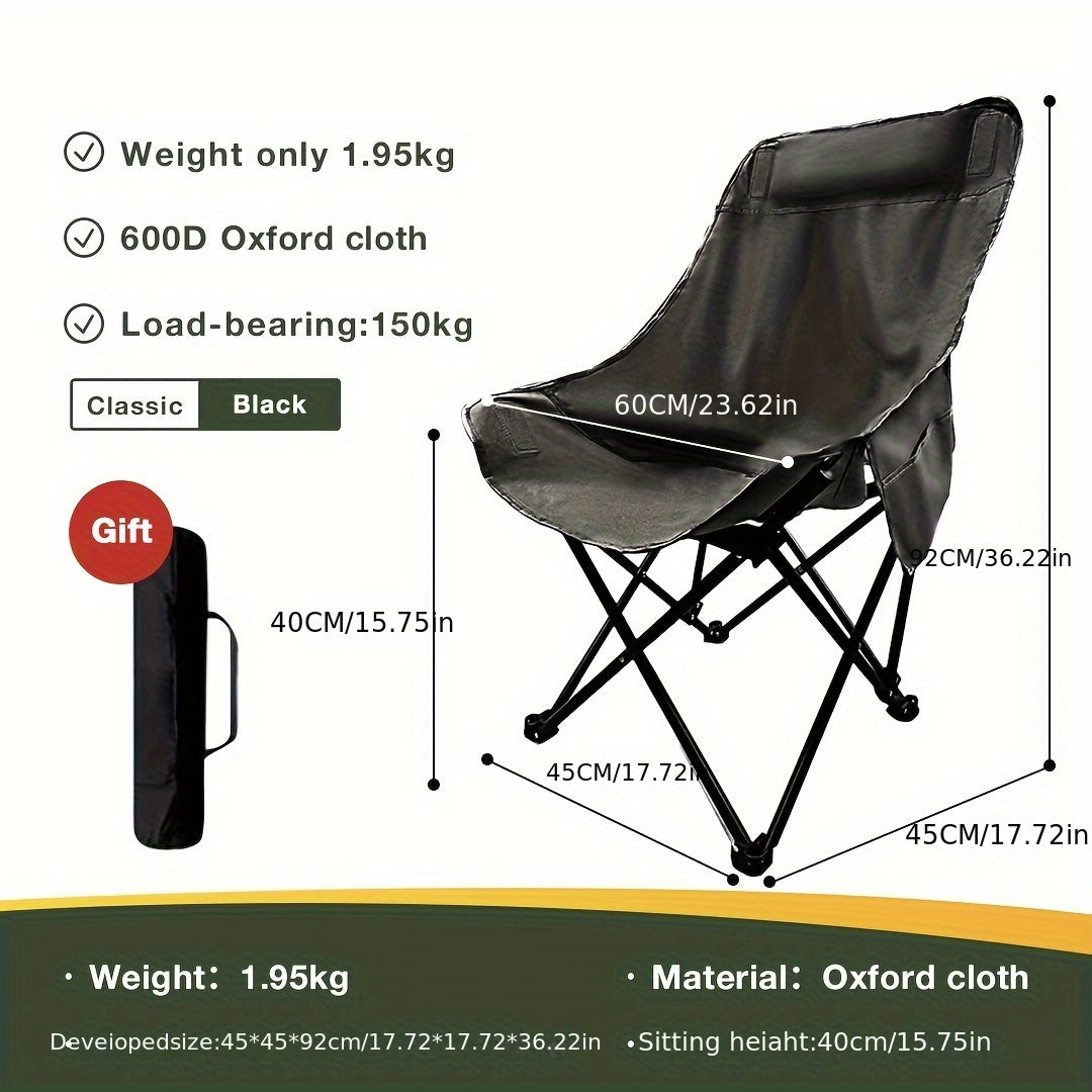 Ultra-Lightweight Portable Folding Chair – High Back with Padded Seat