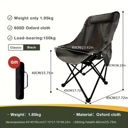 Ultra-Lightweight Portable Folding Chair – High Back with Padded Seat