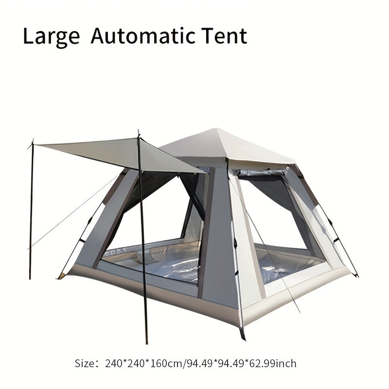 Automatic Beach Tent for 3–4 People – Quick-Fold Portable Shelter