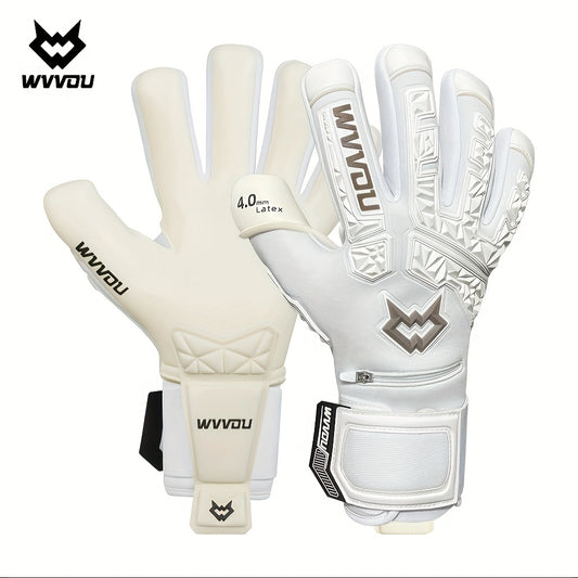 High-Performance Goalkeeper Gloves with Finger Protection and Sticky Latex Grip